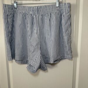 Abercrombie & Fitch Blue Striped Women Shorts